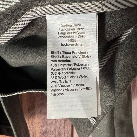 J. Crew Blazer Devon in Drapey Flannel Gray Double Breasted Wool Blend Size 14 - Picture 8 of 9